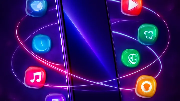 009JL COM - Sleek smartphone floating in space 009JL COM Sleek smartphone floating in space